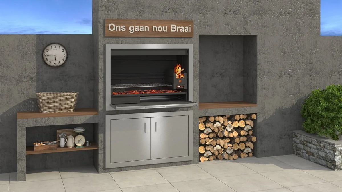 SAFIRE drop-in 316 stainless steel gas braai