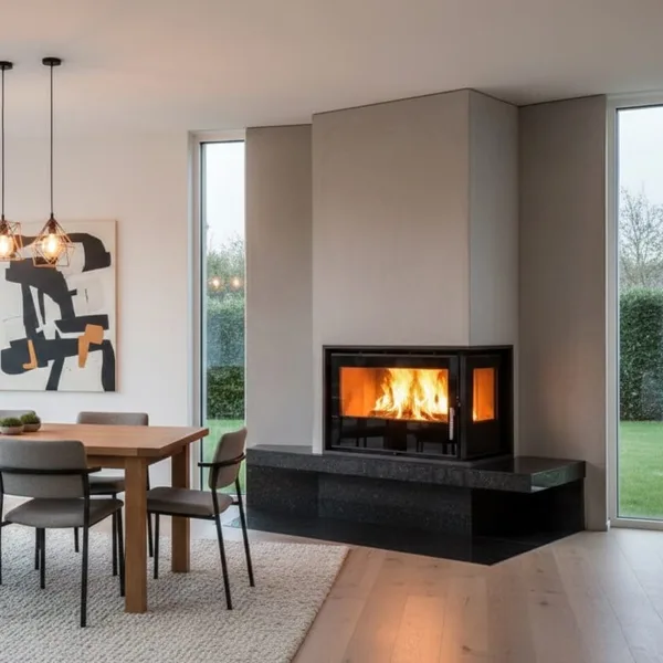 Carbel A Range fireplace installed in a contemporary living space
